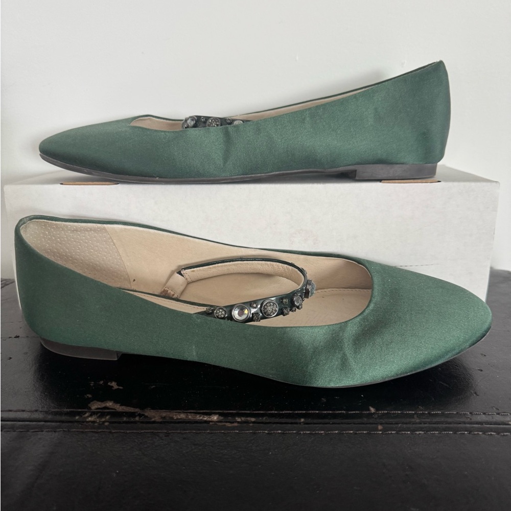 Louise et Cie Green Embellished Flats
